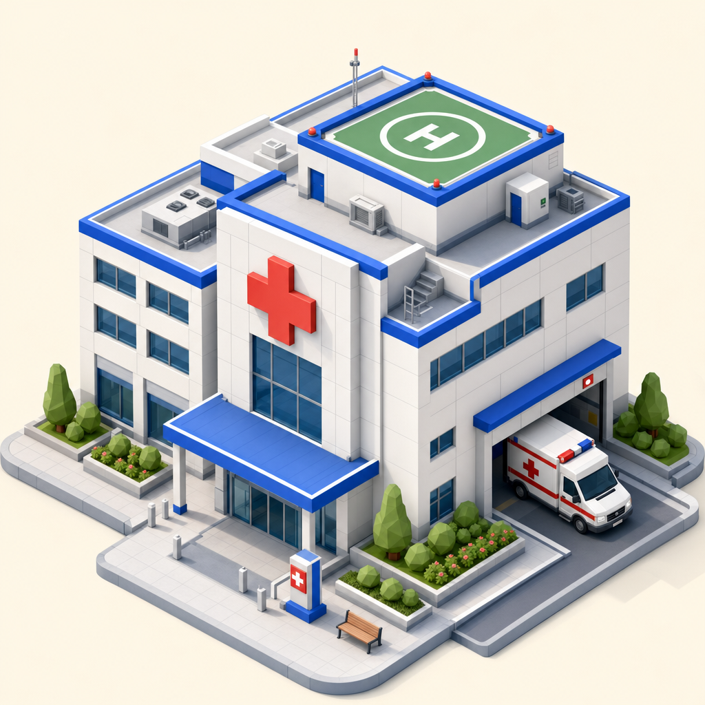 Illustration isométrique : Santé & Pharma