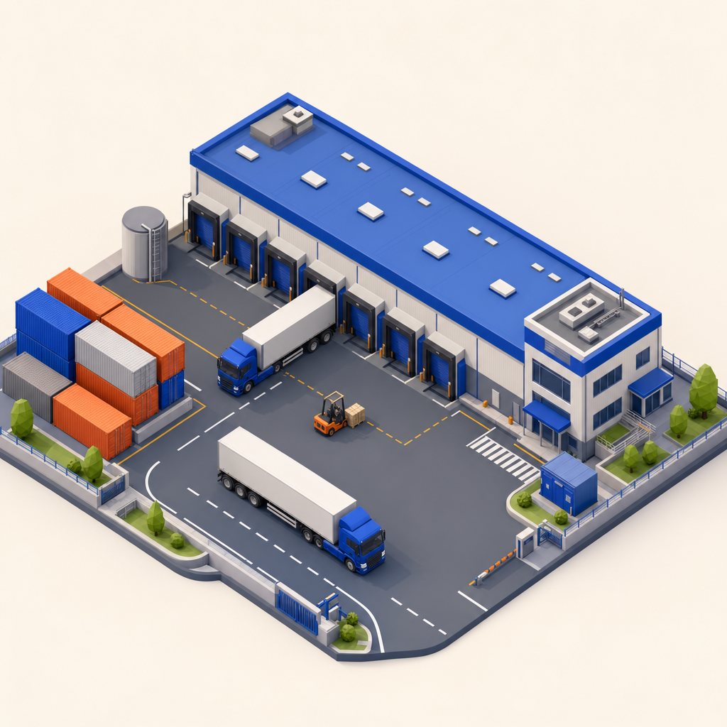 Illustration isométrique : Transport & Logistique